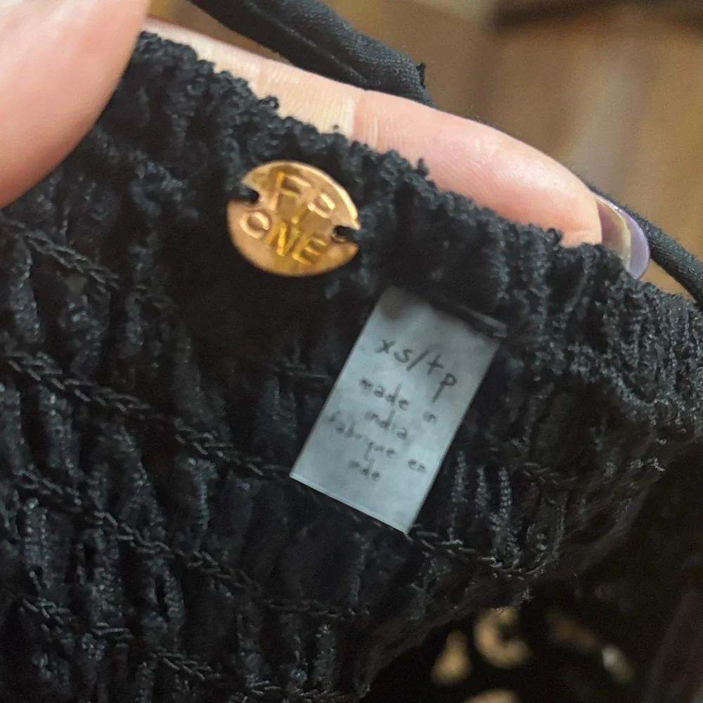 Free People Adella Maxi Slip dress in black NWT XS - Picture 7 of 8